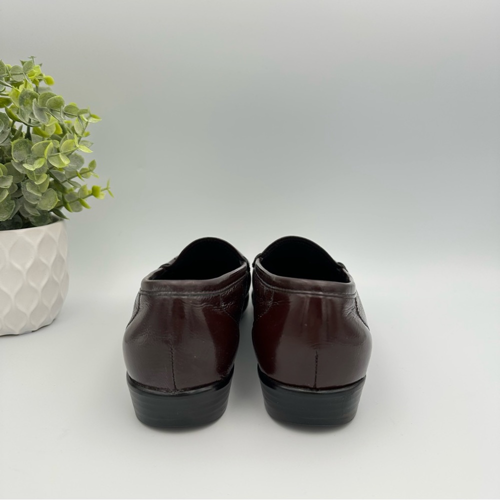 SAS Women’s Metro Horsebit Dark Brown Patent Leather Loafers Shoes Size 7.5 - Picture 4 of 10